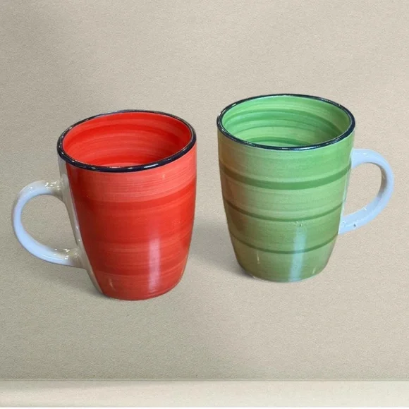 Y2K Artsy Colorful Gibson Home Stoneware Mug Set of 4 – Cozy Kitchen‎ Decor - Picture 5 of 10